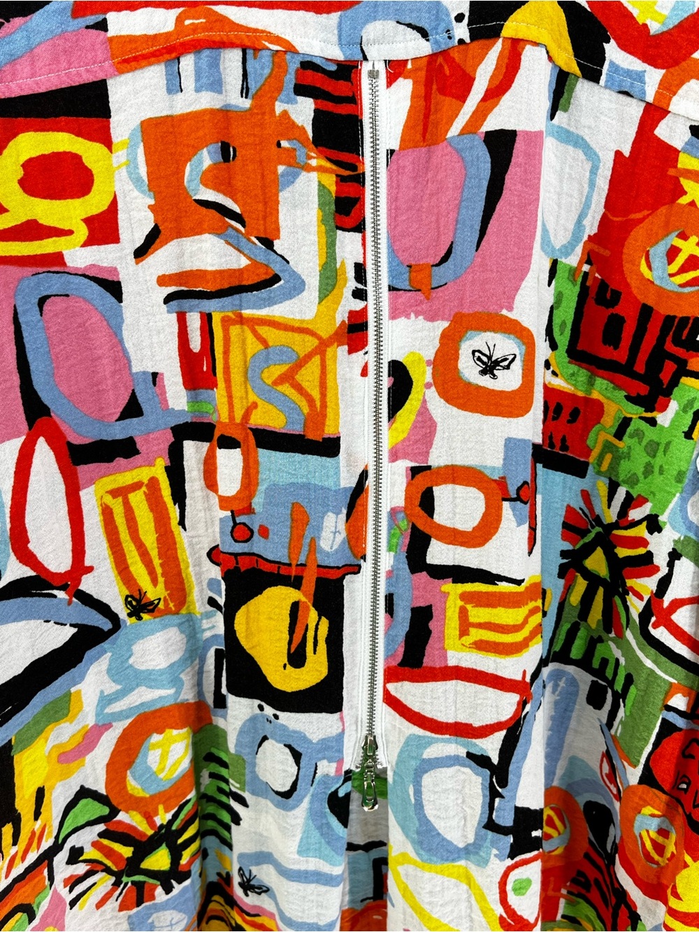 Ali Miles Multicolor Abstract Print Button-Up Swing Top Tunic XL - Picture 3 of 16
